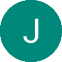 White capital letter J on teal circle.